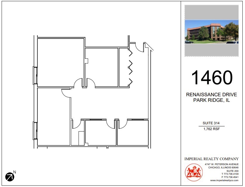 1460 Renaissance Dr, Park Ridge, IL à louer Plan d’étage– Image 1 sur 1