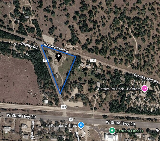1100 Brooks Mill Rd, Bertram, TX à vendre - Aérien – Image 1 sur 2
