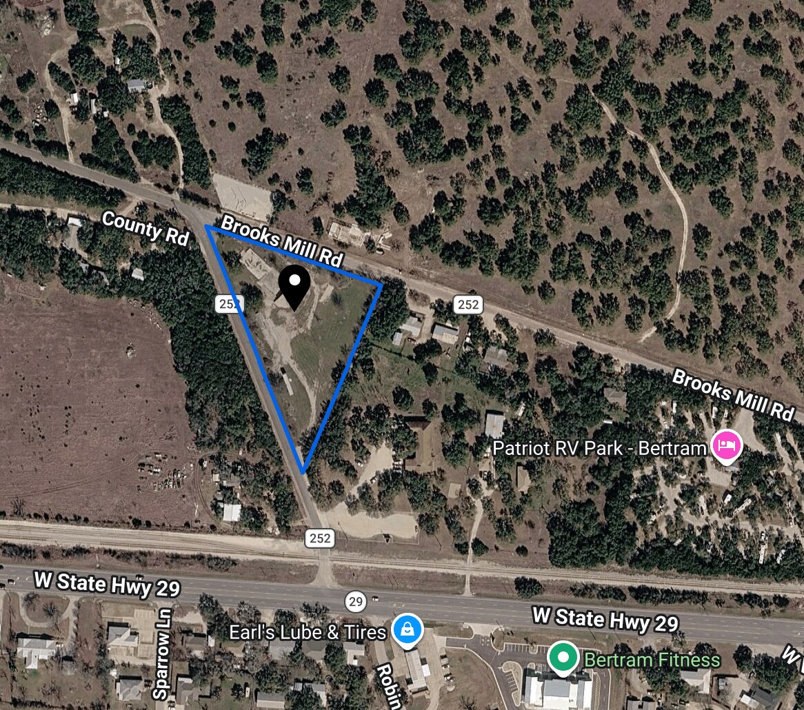 1100 Brooks Mill Rd, Bertram, TX à vendre Aérien– Image 1 sur 3