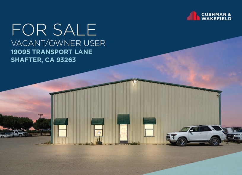 19095 Transport Ln, Shafter, CA à vendre - Photo principale – Image 1 sur 11