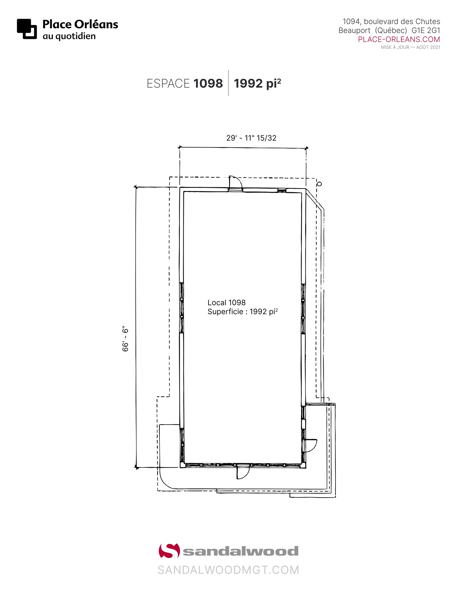 1100 Boul Des Chutes, Québec, QC à louer Plan de site– Image 1 sur 1