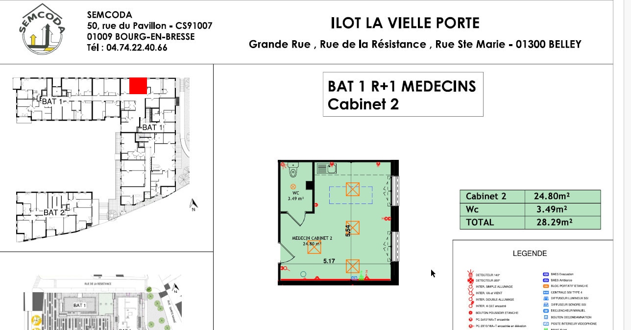 45 Place De La Vieille Porte, Belley à louer Plan d’étage– Image 1 sur 6
