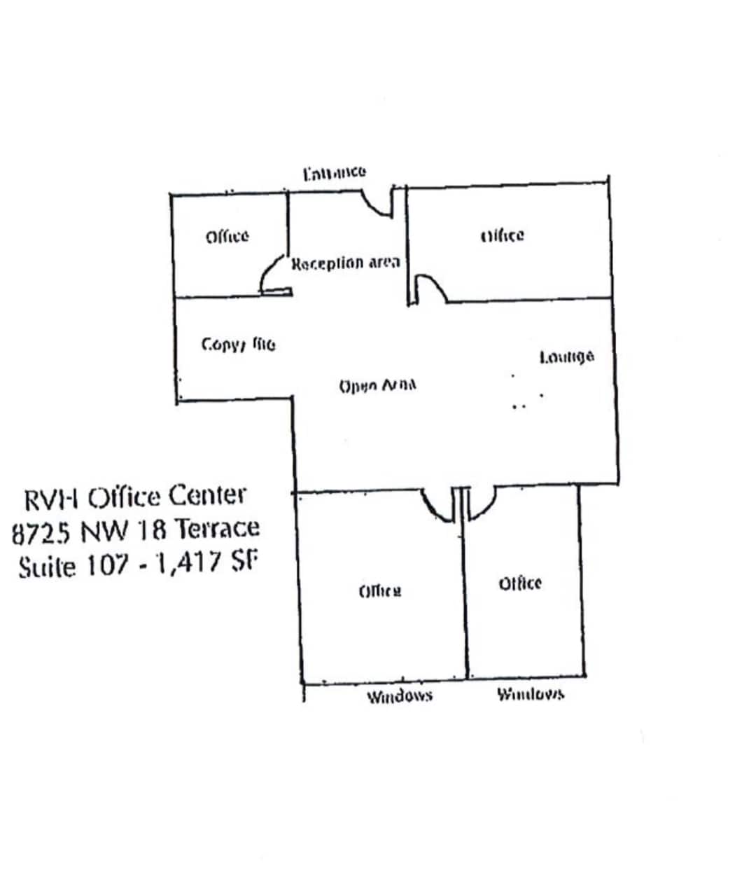 8725 NW 18th Ter, Miami, FL à louer Plan d’étage– Image 1 sur 1