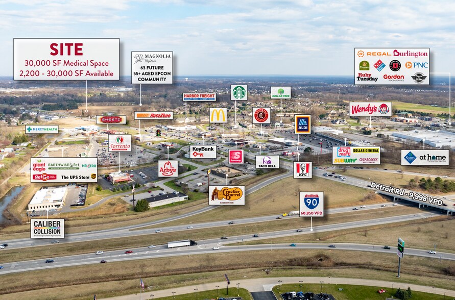 5464 Detroit Rd, Sheffield Village, OH à louer - Aérien – Image 3 sur 5