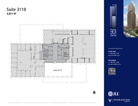 901 5th Ave, Seattle, WA à louer Plan d’étage– Image 1 sur 1
