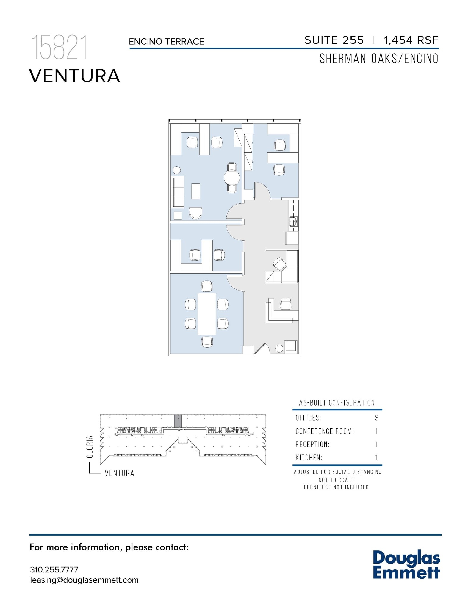 15821 Ventura Blvd, Encino, CA à louer Plan d’étage– Image 1 sur 1