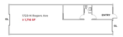 1721-1725 Rogers Ave, San Jose, CA à louer Plan d’étage– Image 1 sur 1