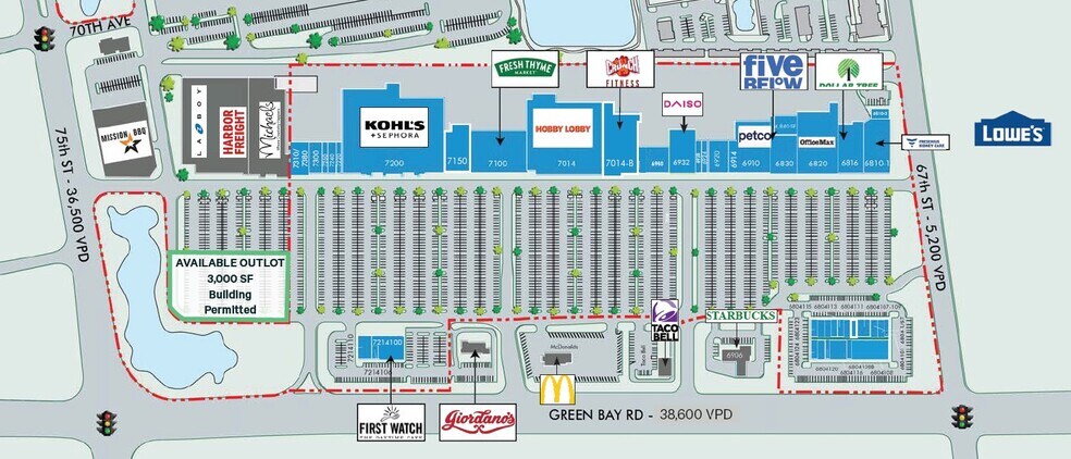 NWC of Highway 30 & Highway 50, Kenosha, WI à louer - Plan de site – Image 3 sur 4