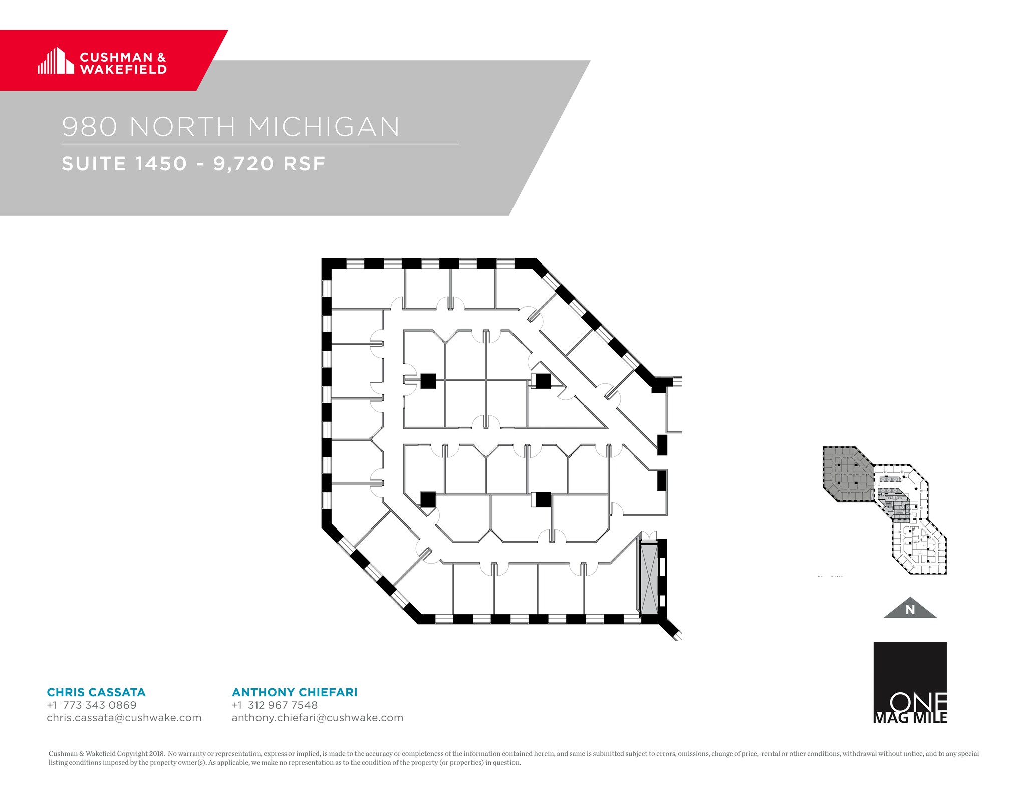 980 N Michigan Ave, Chicago, IL à louer Plan de site– Image 1 sur 2
