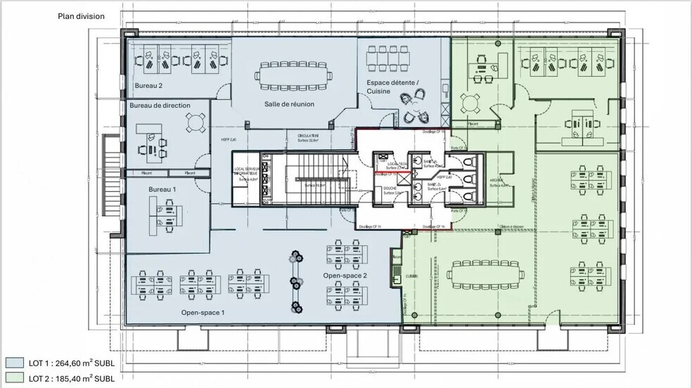 Bureau dans Rennes à louer - Plan d’étage – Image 2 sur 2