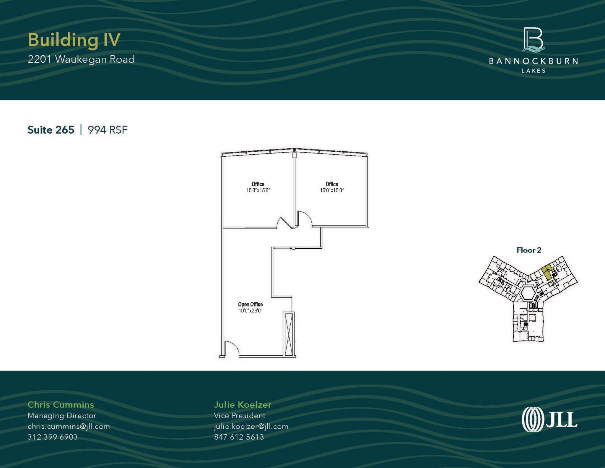 2333 Waukegan Rd, Bannockburn, IL à louer Plan d’étage– Image 1 sur 1