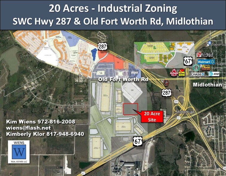 Ward Rd, Midlothian, TX à vendre - Aérien – Image 2 sur 6