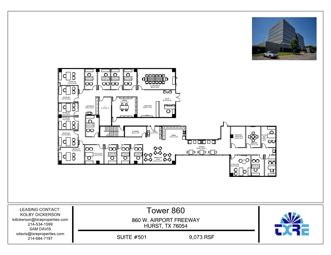 860 W Airport Fwy, Hurst, TX à louer Plan d’étage– Image 1 sur 1
