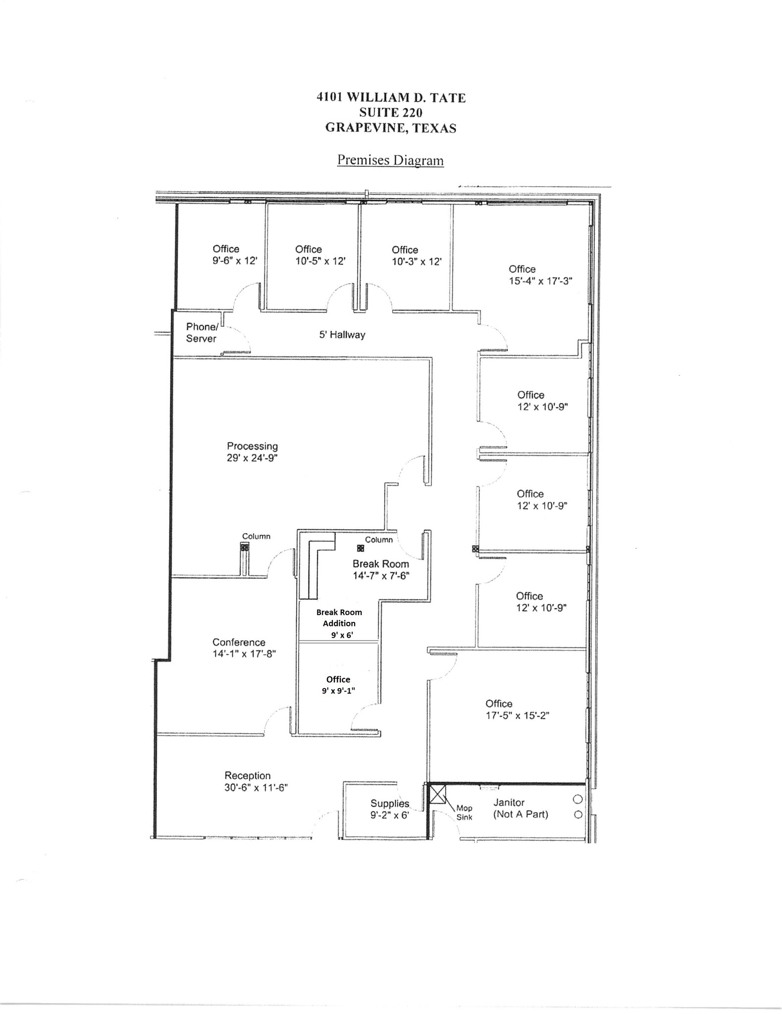 4101 William D Tate Ave, Grapevine, TX à louer Plan d’étage– Image 1 sur 1