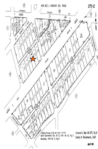 1319 Del Paso Blvd, Sacramento, CA à vendre - Plan cadastral – Image 2 sur 5