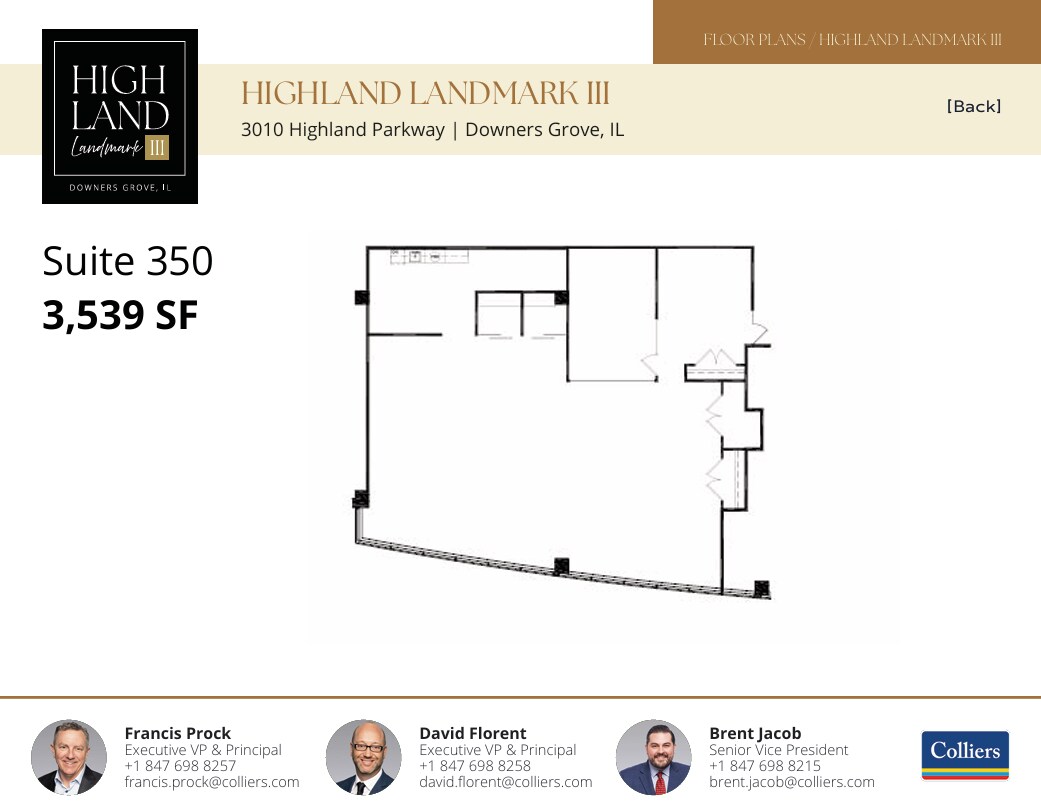 3010 Highland Pky, Downers Grove, IL à louer Plan d’étage– Image 1 sur 1
