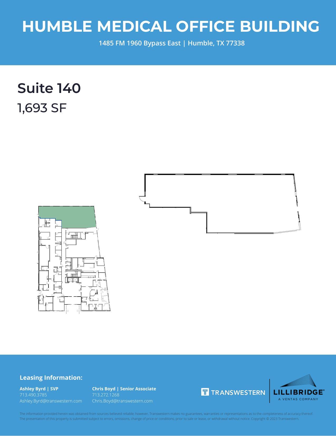 1485 FM 1960 Byp E, Humble, TX à louer Plan d’étage– Image 1 sur 1