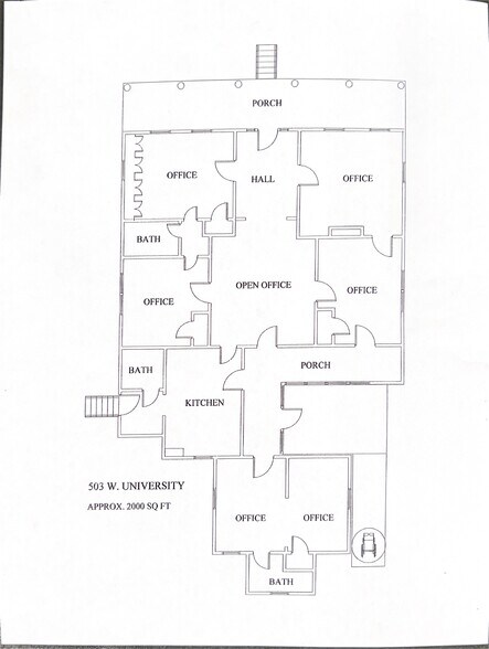 503 W University Ave, Lafayette, LA à louer - Plan d’étage – Image 2 sur 6