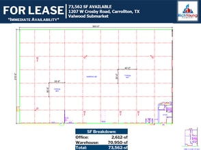 1207 W Crosby Rd, Carrollton, TX à louer Plan d’étage– Image 1 sur 1