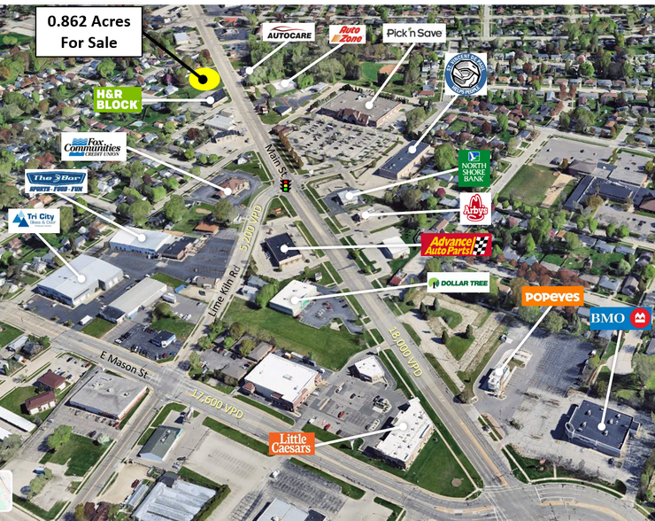1748 Main St, Green Bay, WI à vendre - Aérien – Image 2 sur 3