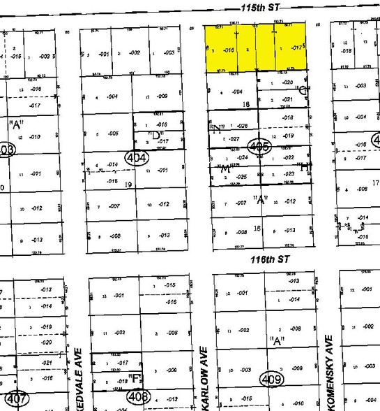 4035-4047 W 115th St, Alsip, IL à louer - Plan cadastral – Image 2 sur 11