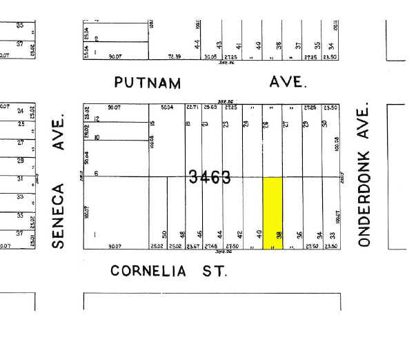 1825 Cornelia St, Ridgewood, NY à vendre - Plan cadastral – Image 2 sur 3