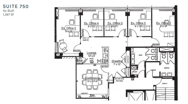 1634 I St NW, Washington, DC à louer Plan d’étage– Image 1 sur 1