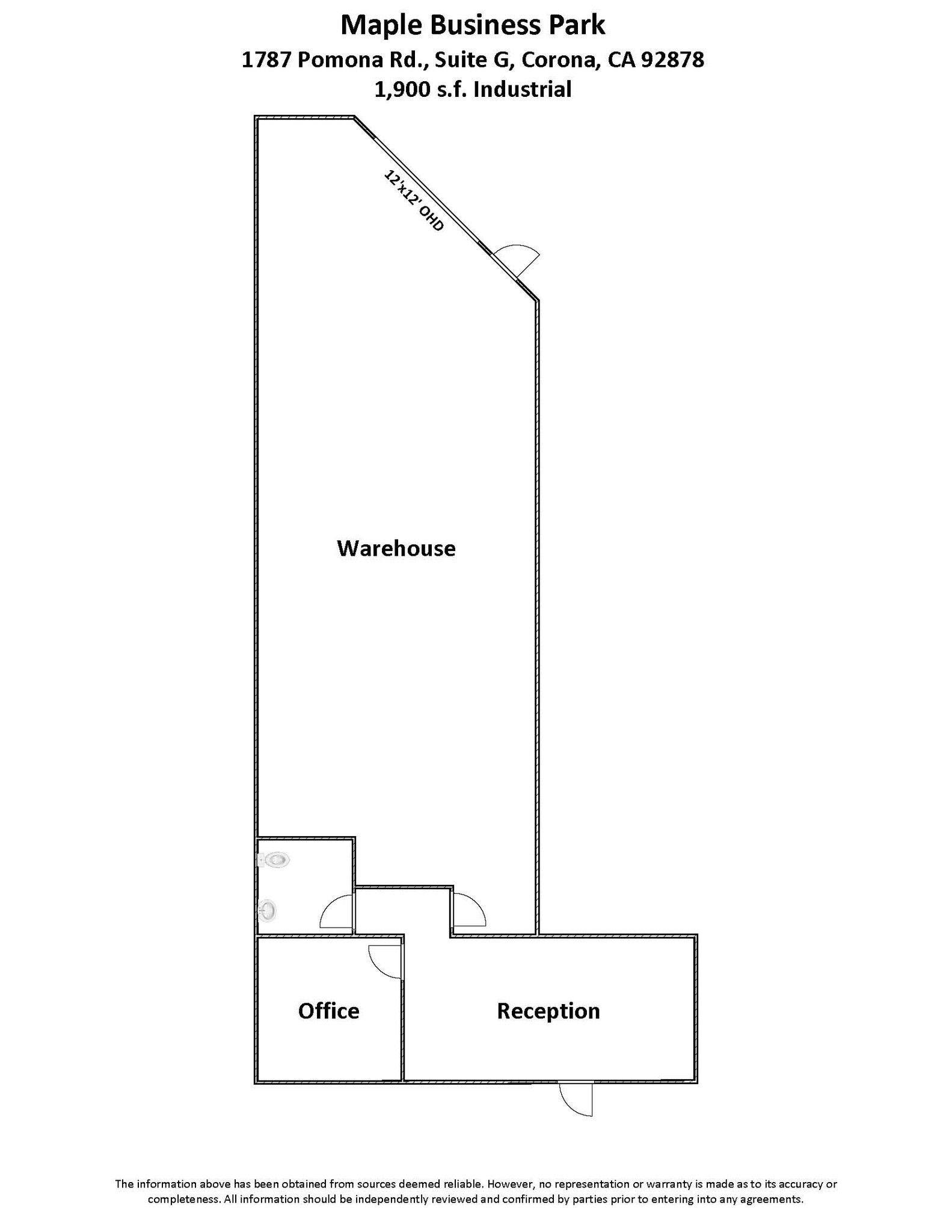 127 Business Center Dr, Corona, CA à louer Plan d’étage– Image 1 sur 1