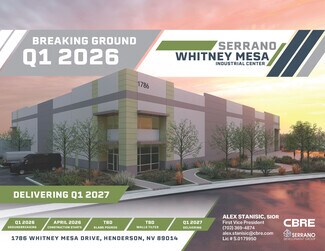 Plus de détails pour 1786 Whitney Mesa Dr, Henderson, NV - Industriel/Logistique à louer
