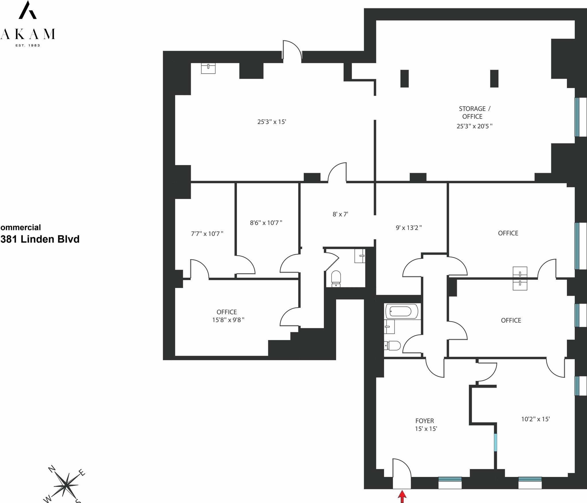 1381 Linden Blvd, Brooklyn, NY à louer Plan d’étage– Image 1 sur 1