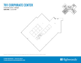 701 Corporate Center Dr, Raleigh, NC à louer Plan d’étage– Image 1 sur 1