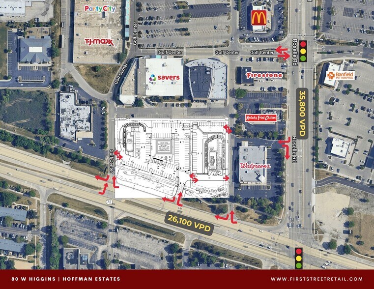 80 W Higgins Rd, Hoffman Estates, IL à louer - Aérien – Image 2 sur 5