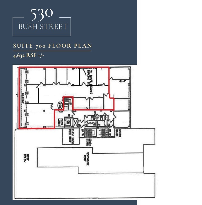 530 Bush St, San Francisco, CA à louer Plan d’étage– Image 1 sur 1