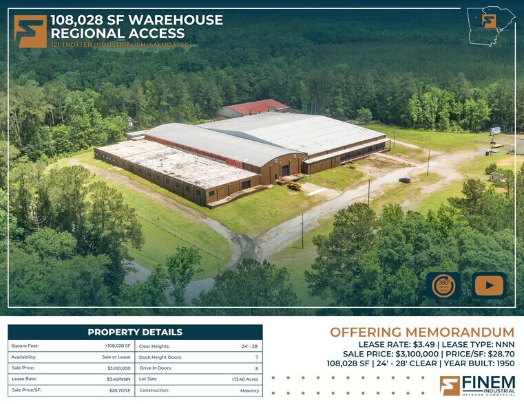 121 Trotter Industrial Ln, Saluda, SC à louer - Photo principale – Image 1 sur 82
