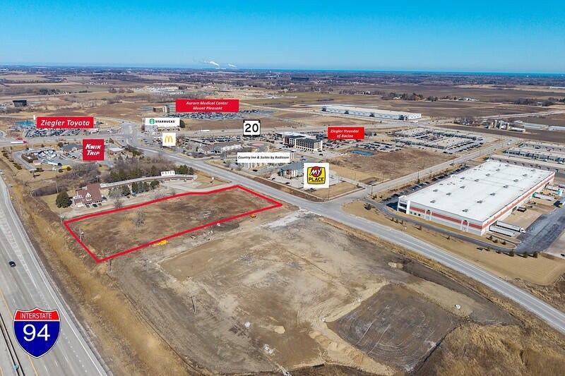 1132 SE Frontage Rd, Mount Pleasant, WI à vendre - Aérien – Image 3 sur 5