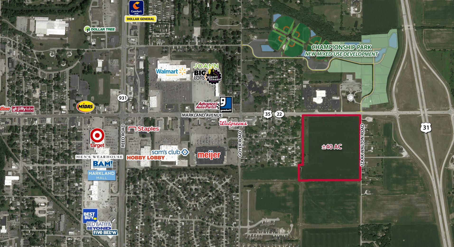 Markland Ave, Kokomo, IN à vendre Aérien– Image 1 sur 2