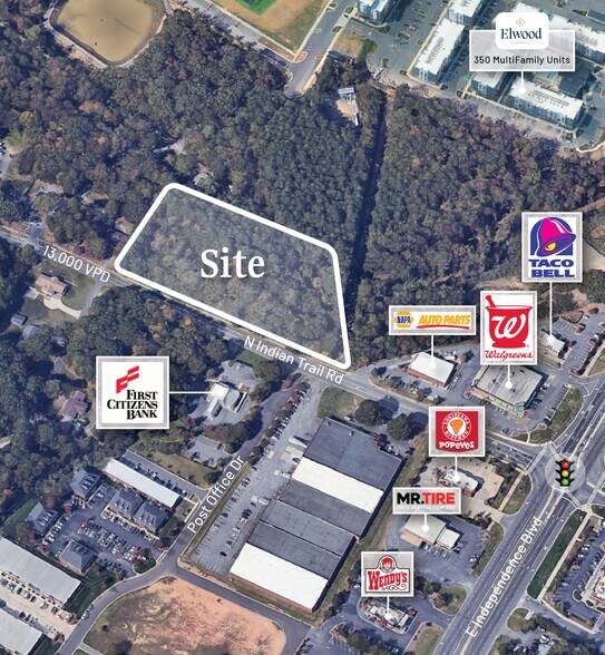 500 Indian Trail Rd, Indian Trail, NC à vendre - Aérien – Image 2 sur 3