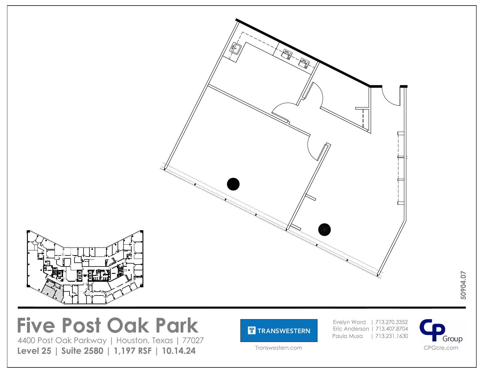4400 Post Oak Pky, Houston, TX à louer Plan d’étage– Image 1 sur 1