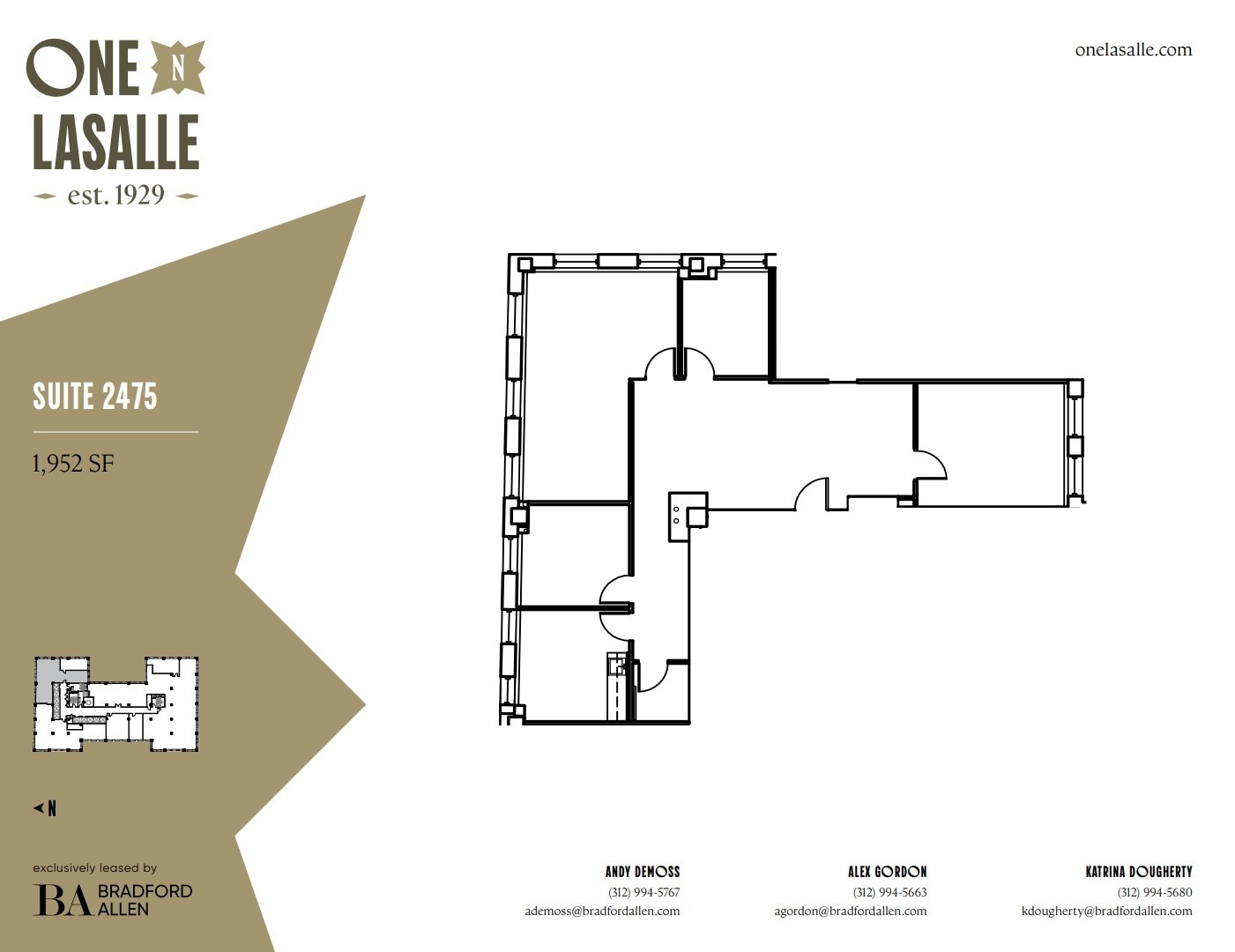 1 N LaSalle St, Chicago, IL à louer Plan d’étage– Image 1 sur 1