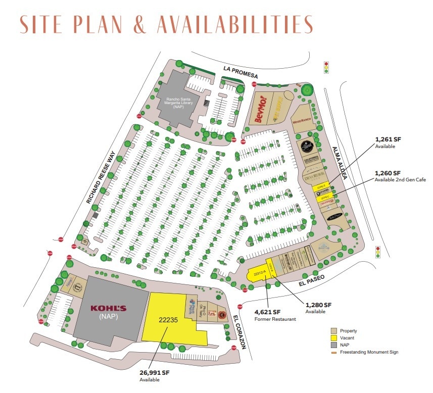 22205-22372 El Paseo, Rancho Santa Margarita, CA à louer Plan de site– Image 1 sur 1