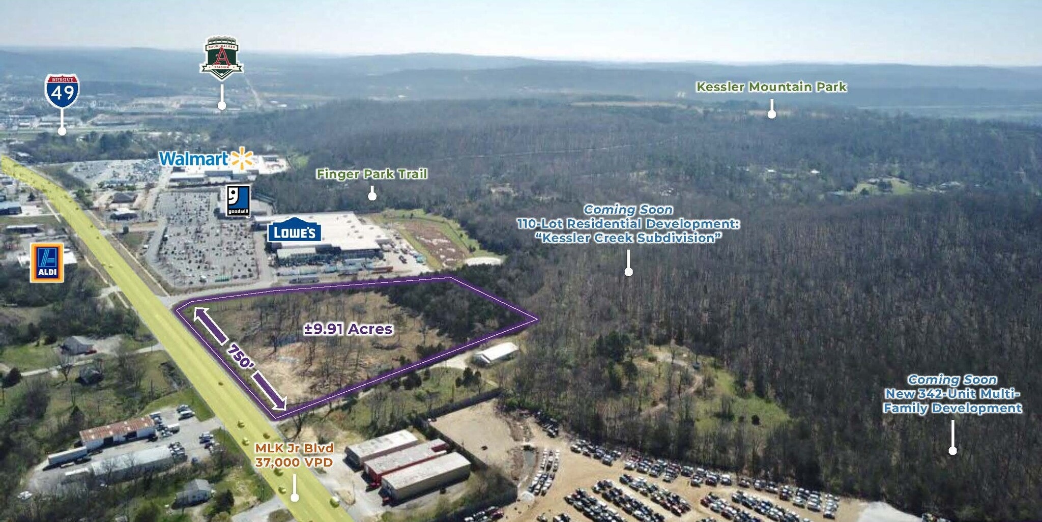 Martin Luther King Blvd blvd, Fayetteville, AR à vendre Aérien– Image 1 sur 6