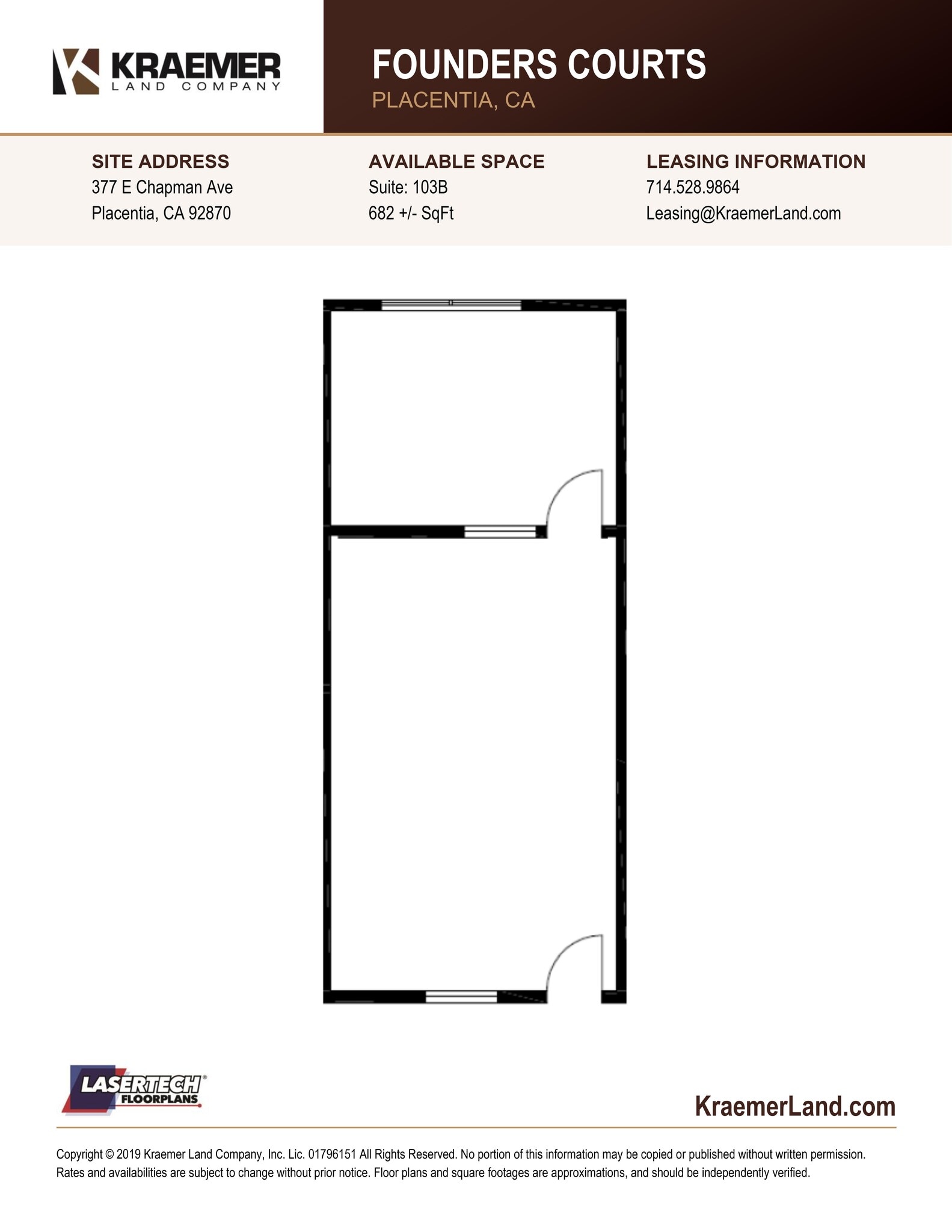 151 N Kraemer Blvd, Placentia, CA à louer Plan de site– Image 1 sur 1