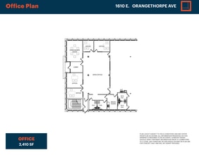 1610 E Orangethorpe Ave, Fullerton, CA à louer Plan d’étage– Image 1 sur 2