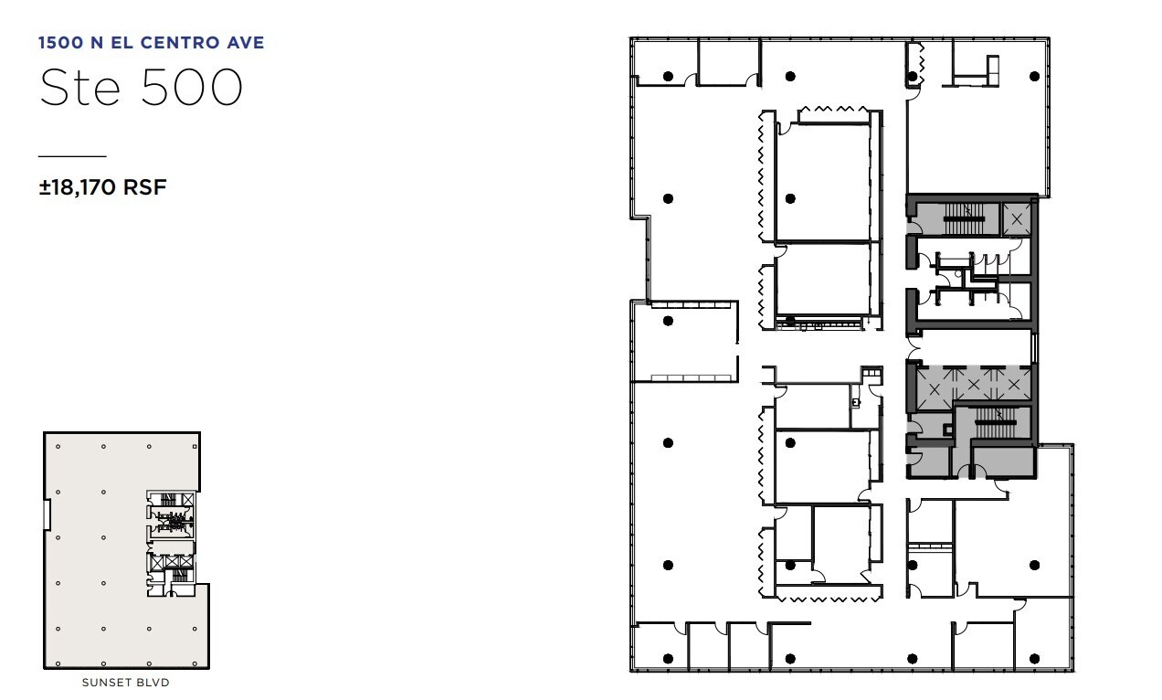 1500 N El Centro Ave, Los Angeles, CA à louer Plan d’étage– Image 1 sur 1