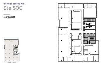 1500 N El Centro Ave, Los Angeles, CA à louer Plan d’étage– Image 1 sur 1