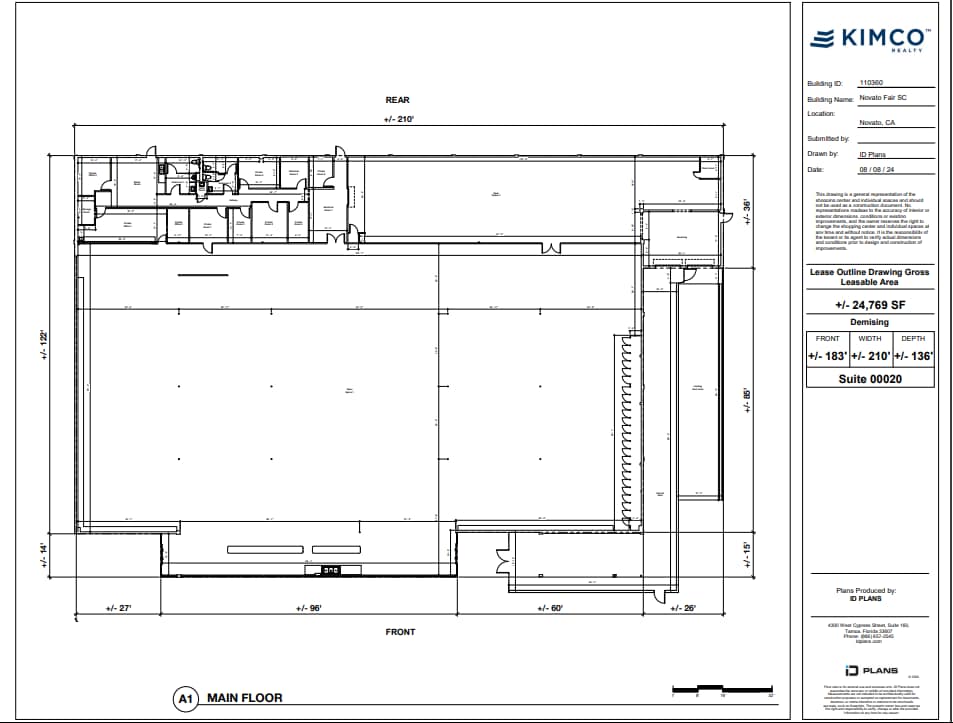 900-920 Diablo Ave, Novato, CA à louer Plan d’étage– Image 1 sur 2
