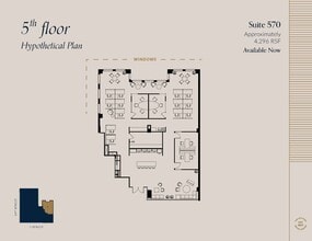 607 14th St NW, Washington, DC à louer Plan d’étage– Image 2 sur 2