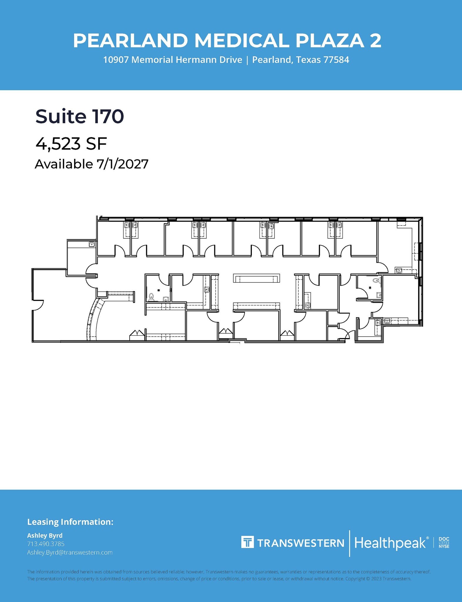 10907 Memorial Hermann Dr, Pearland, TX à louer Plan d’étage– Image 1 sur 1