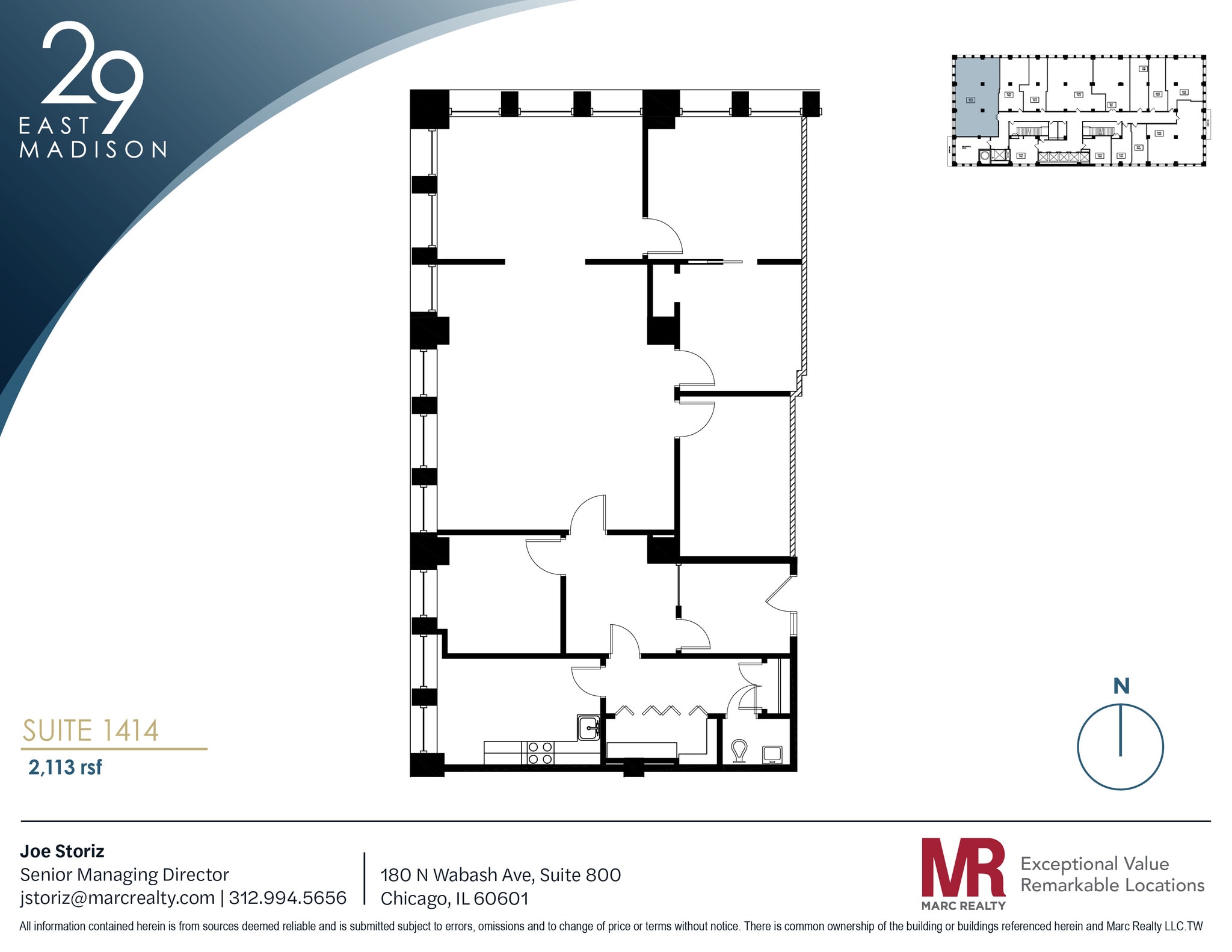 29 E Madison St, Chicago, IL à louer Plan d’étage– Image 1 sur 1