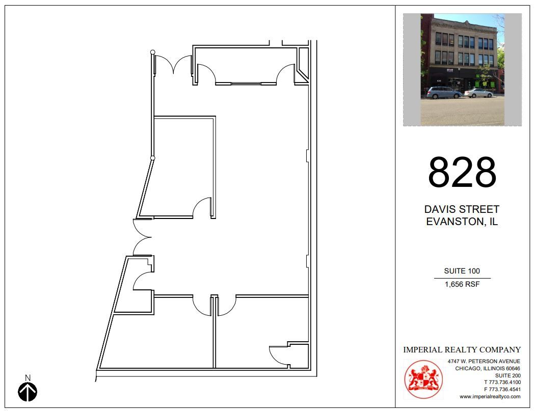 828 Davis St, Evanston, IL à louer Plan d’étage– Image 1 sur 3